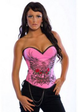Pink Magic Printed Burlesque Corset