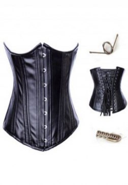 Steel Boned Underbust PVC Corset