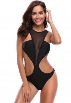 Mesh Cut-Out One Piece Swimsuit