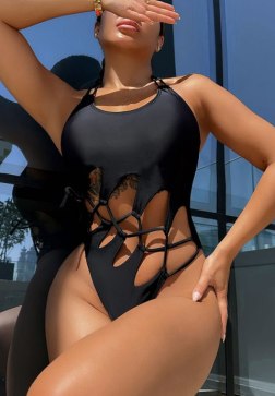 Women's One Piece Swimsuit High Neck Tummy Control Swimwear Bathing Suit