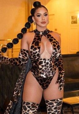 Seductive Leopard Print Lingerie Set with High-Cut Design