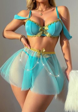 Playful Tulle Skirt and Bra Lingerie Outfit
