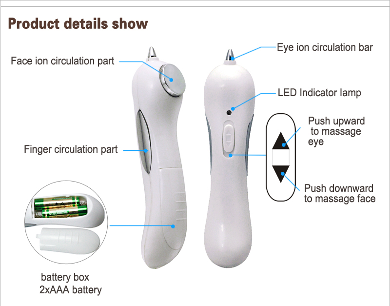 Battery Operated Anion Face And Eyes Care Massager