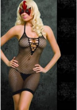 Oval Net Strappy Dress