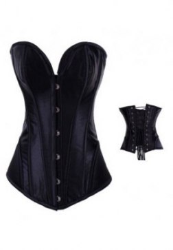 Long Line Satin Overbust Corset