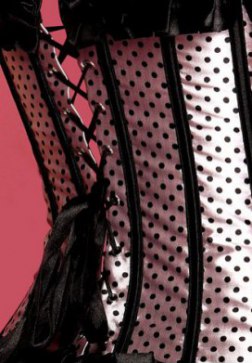 Pink Burlesque Polka Dot Corset