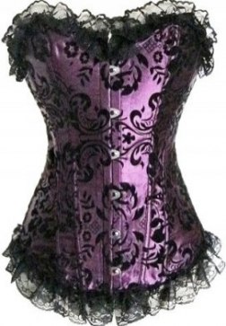 Victorian Chinese Flower Brodace Corset Bustier