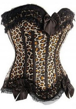 Leopard Lover Burlesque Corset Bustier With Tutu Skirt