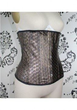 Stamped Stars PVC Leather Underbust Corset