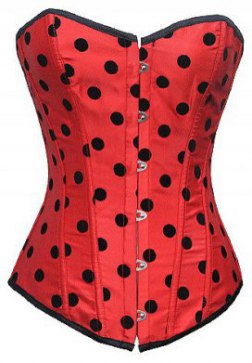 Pin-Up Ladybug Burlesque Corset