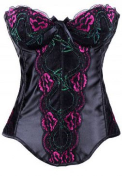 Beautifully Embroidered Overbust Corset