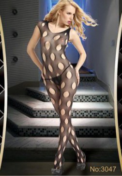 Mesh Open Crotch Bodystocking