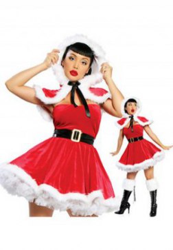 Strapless Dress Christmas Costume
