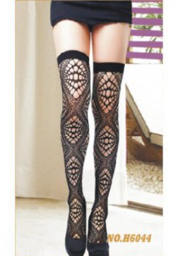 Keyhole Big Mouth Shaped Thigh Highs