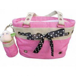 Pink Canvas Mild Bowknot Bag