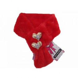 Solid Color Heart Embellished Dog Scarf
