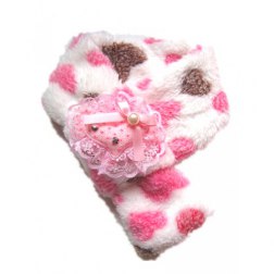 Lace Heart Pink Dog Scarf