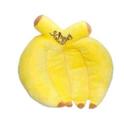 Plush Banana Shaped Dog Toy