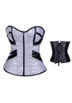 Delicately Wrinkle Zippered Front Corset
