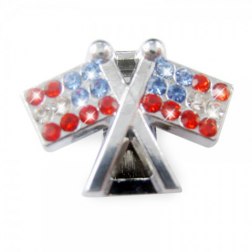 Innoative Blue Red USA Flag Pet Pendant