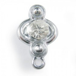 Unique Metal Silver Rhinestones Dog Pendant