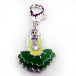 Green Nifty Dress Shaped Pet Pendant