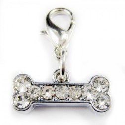 Sparkling Bone Shaped Dog Pet Pendant
