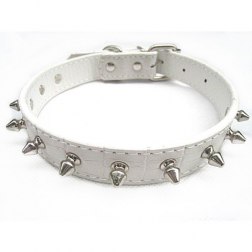 PU Silver Bullet Style Dog Collar