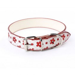 PU Leather Flower Pattern Collar