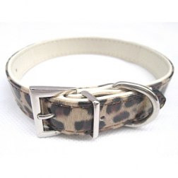 Alluring PU Leopard Print Dog Collar