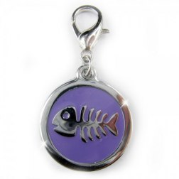 Metal Smooth Fishbone Pet Pendant