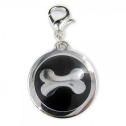 Charming Metal Round Shaped Bone Pet Pendant