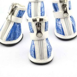 Snake Grain High Zipper Shoes