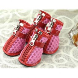 Contrast Color Zipper Shoes