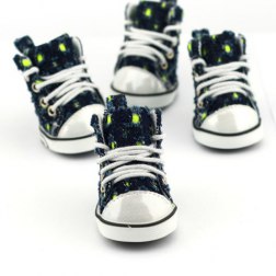 Canvas Cowboy Dog Shoes