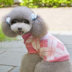 Stylish Grid Rhombus Pattern Sweater