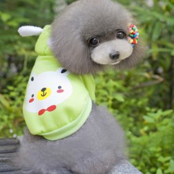 Long Sleeved White Bear Hooded Coat