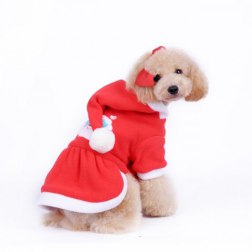 Red Cotton Christmas Dog Dress
