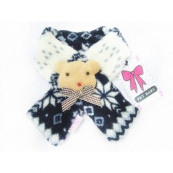 Snowflake Pet Scarf With Lovely Bear