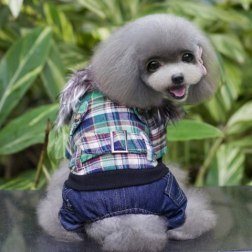 Long Sleeved Cotton Grid Coat