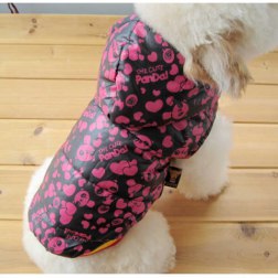 Smooth Surface Panda pattern Print Hooded Coat