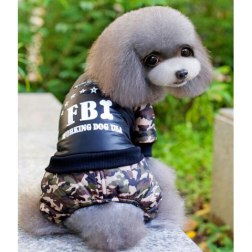 FBI Camouflage Style Winter Pet Coat