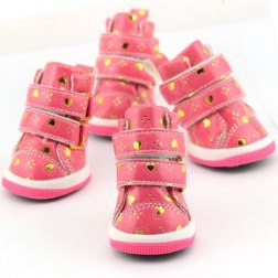 Heart Pattern High Dog Shoes