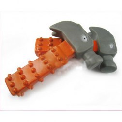 Hammer Shape Vinyl Squeaking Toy for Pets