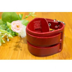 Men Bangle Cuff Leather Bracelet Punk Rock