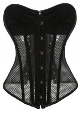 Classical Fishnet Mesh Overbust Corset