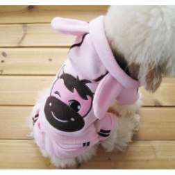 Plus Size Cow Pattern Hoodie Coat