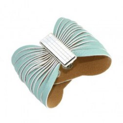 Charming Snap Button Alloy Leather Bracelets Bow Design