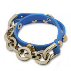 Heavy Metal Chain Snap Button Alloy Leather Bracelets
