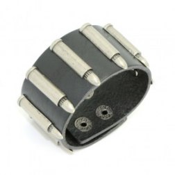 Punk Style Fashion Bullets Snap Button Leather Bracelets